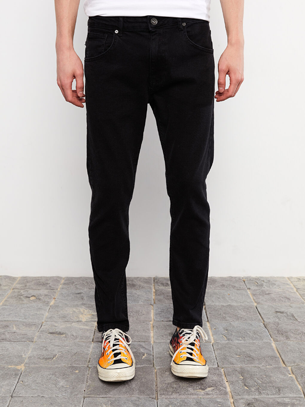 Antrasit Regular Fit Erkek Jean Pantolon-3