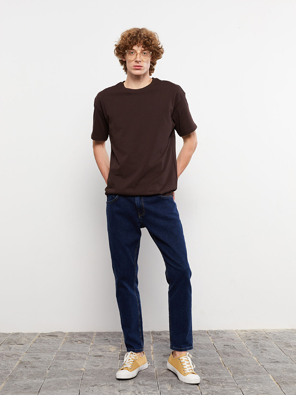 Lacivert Regular Fit Erkek Jean Pantolon-1