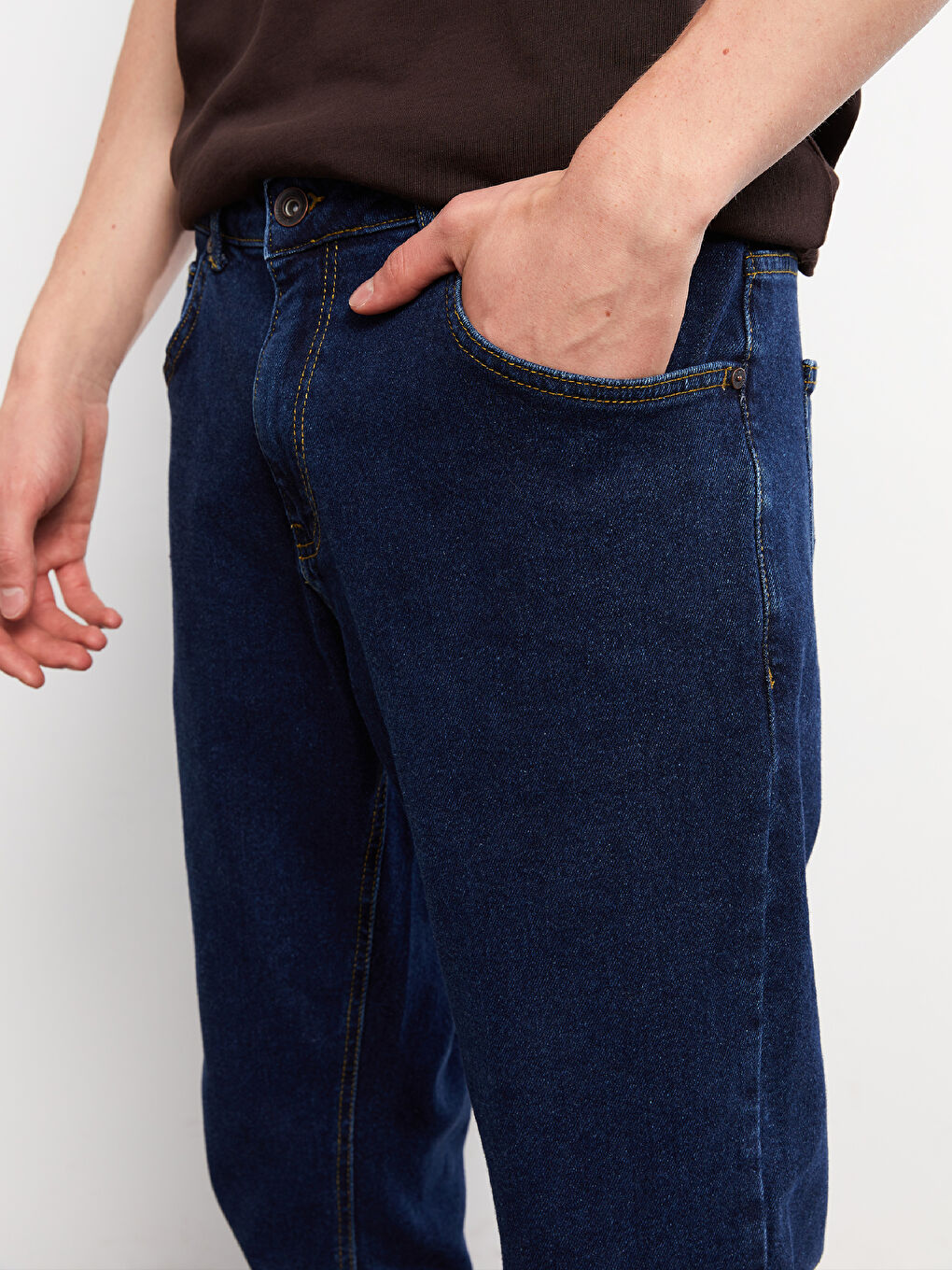 Lacivert Regular Fit Erkek Jean Pantolon-2