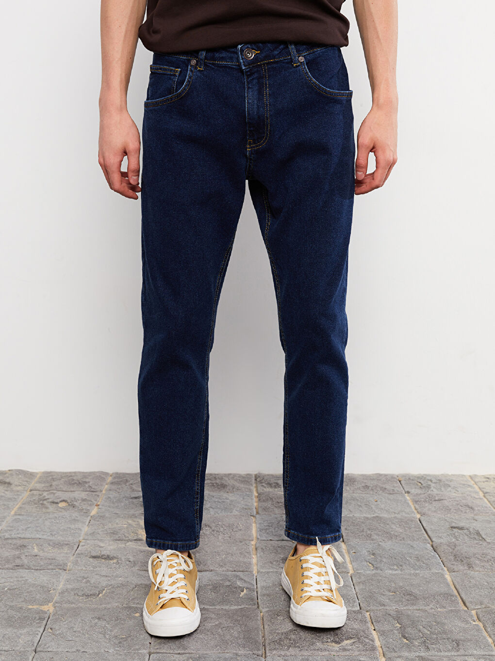 Lacivert Regular Fit Erkek Jean Pantolon-3