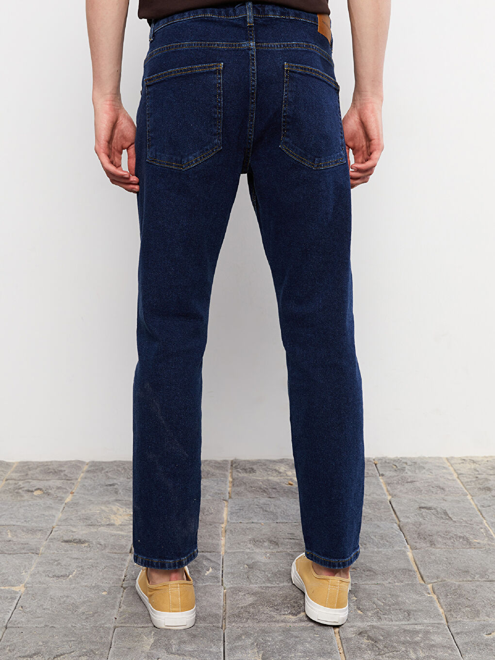 Lacivert Regular Fit Erkek Jean Pantolon-4