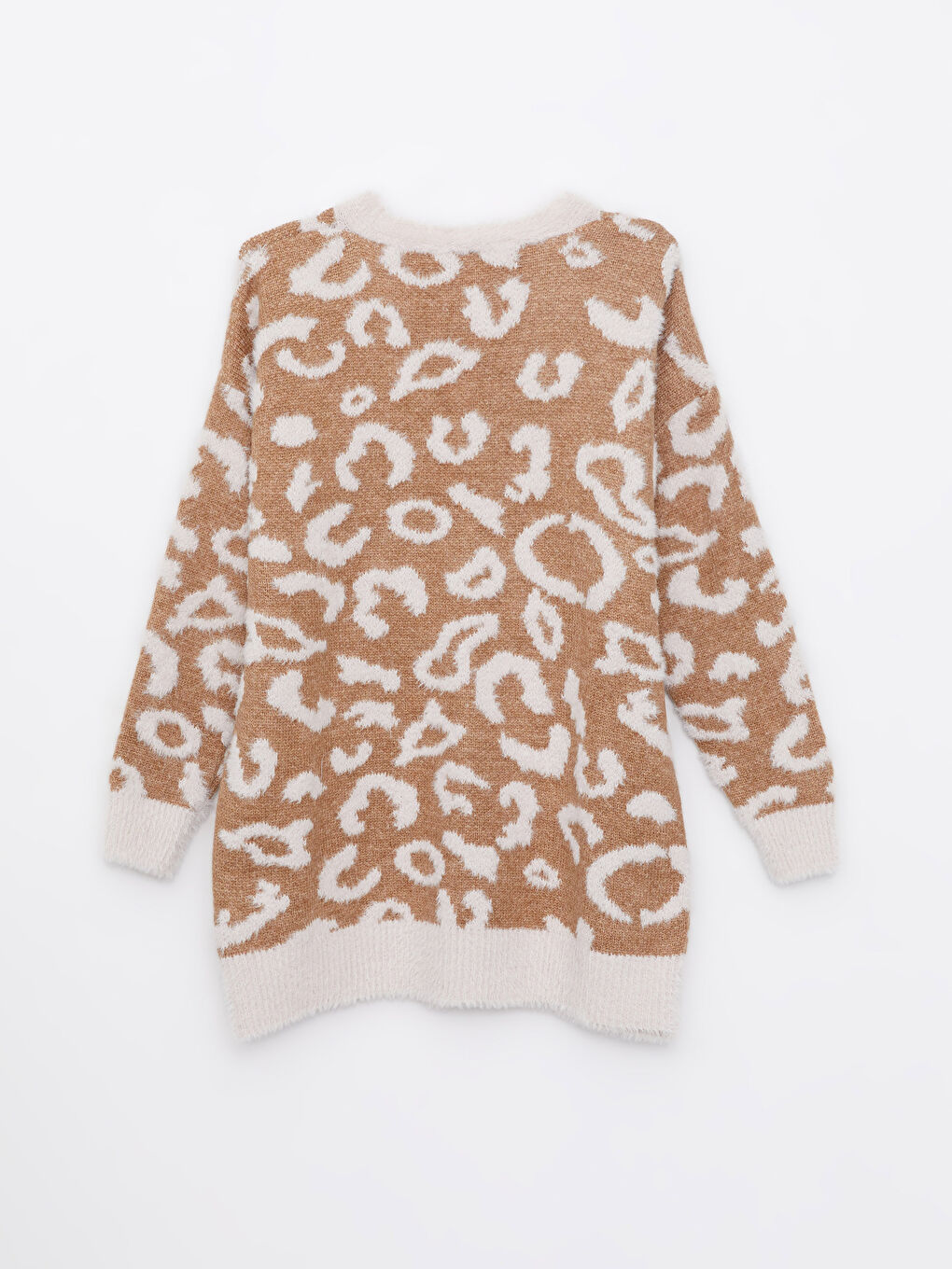 V Neck Patterned Women's Knitwear Cardigan-6