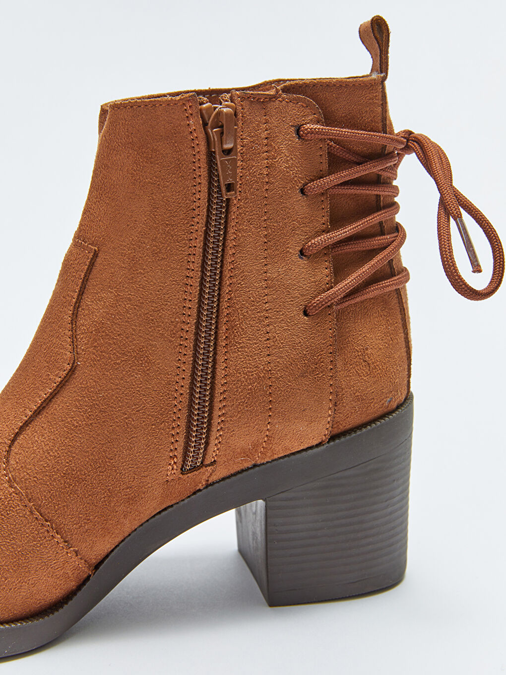 Kahverengi Süet Görünümlü Bilek Boy Kadın Bot-3