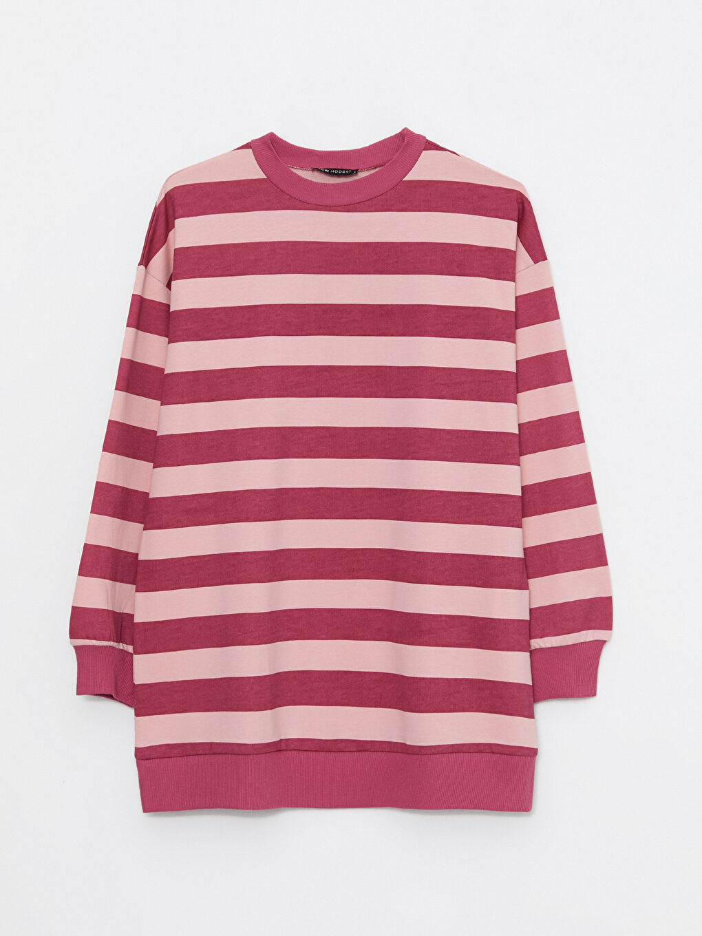 LCW Modest Striped Oversize Women's Sweatshirt Tunic -W2DI66Z8-LHK