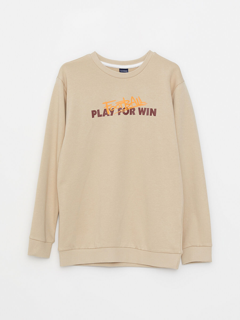 Crew Neck Printed Long Sleeve Boys' Sweatshirt