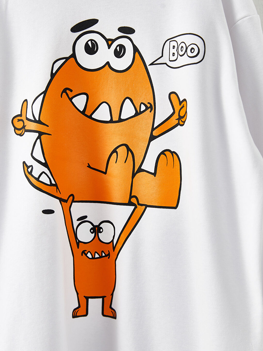 Суитшърт с кръгло деколте, отпечатан, с дълъг ръкав за момчета-2