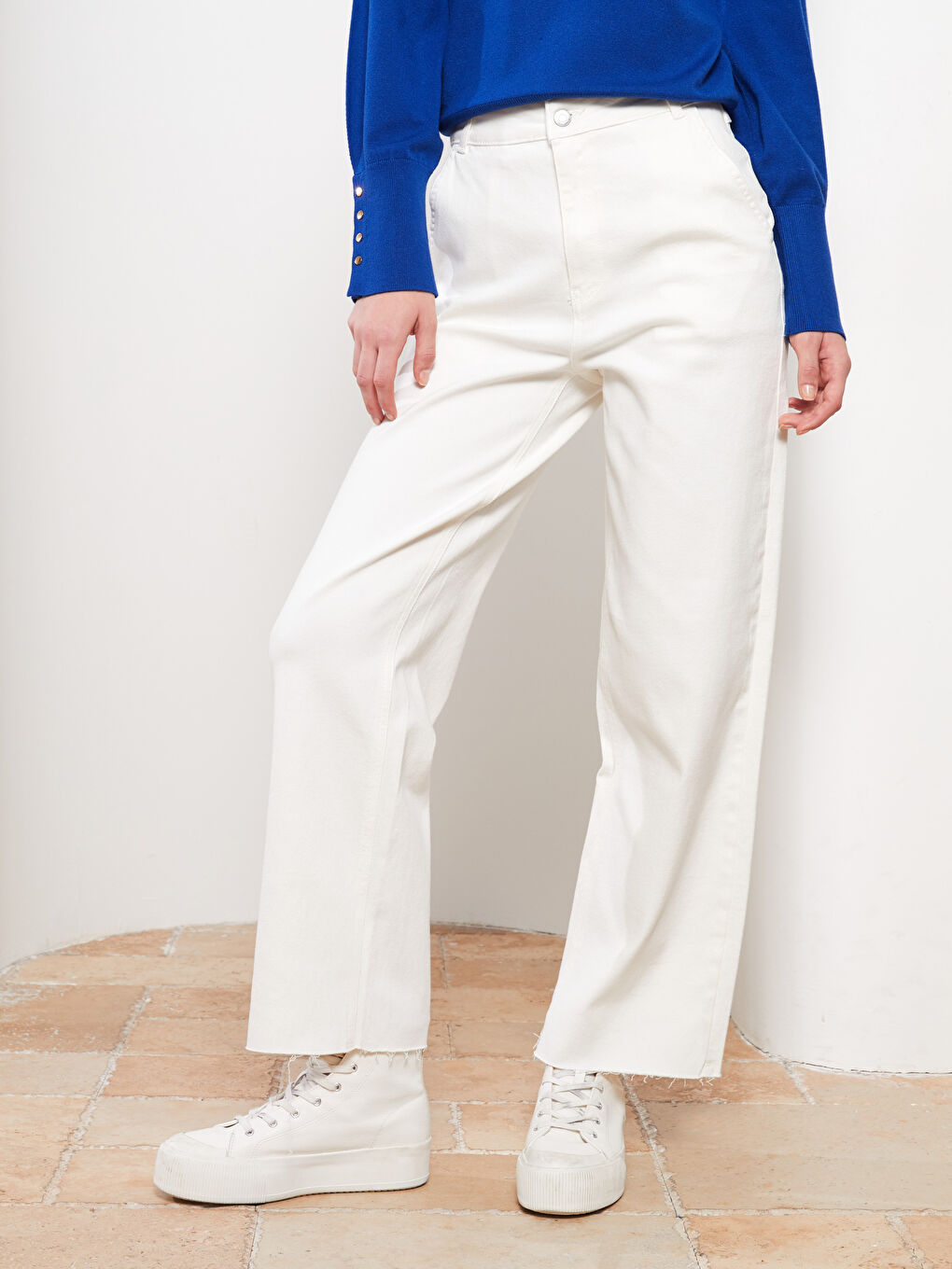 LCW Modest Loose Fit Plain Twill Women's Trousers -W2DI75Z8-RQH