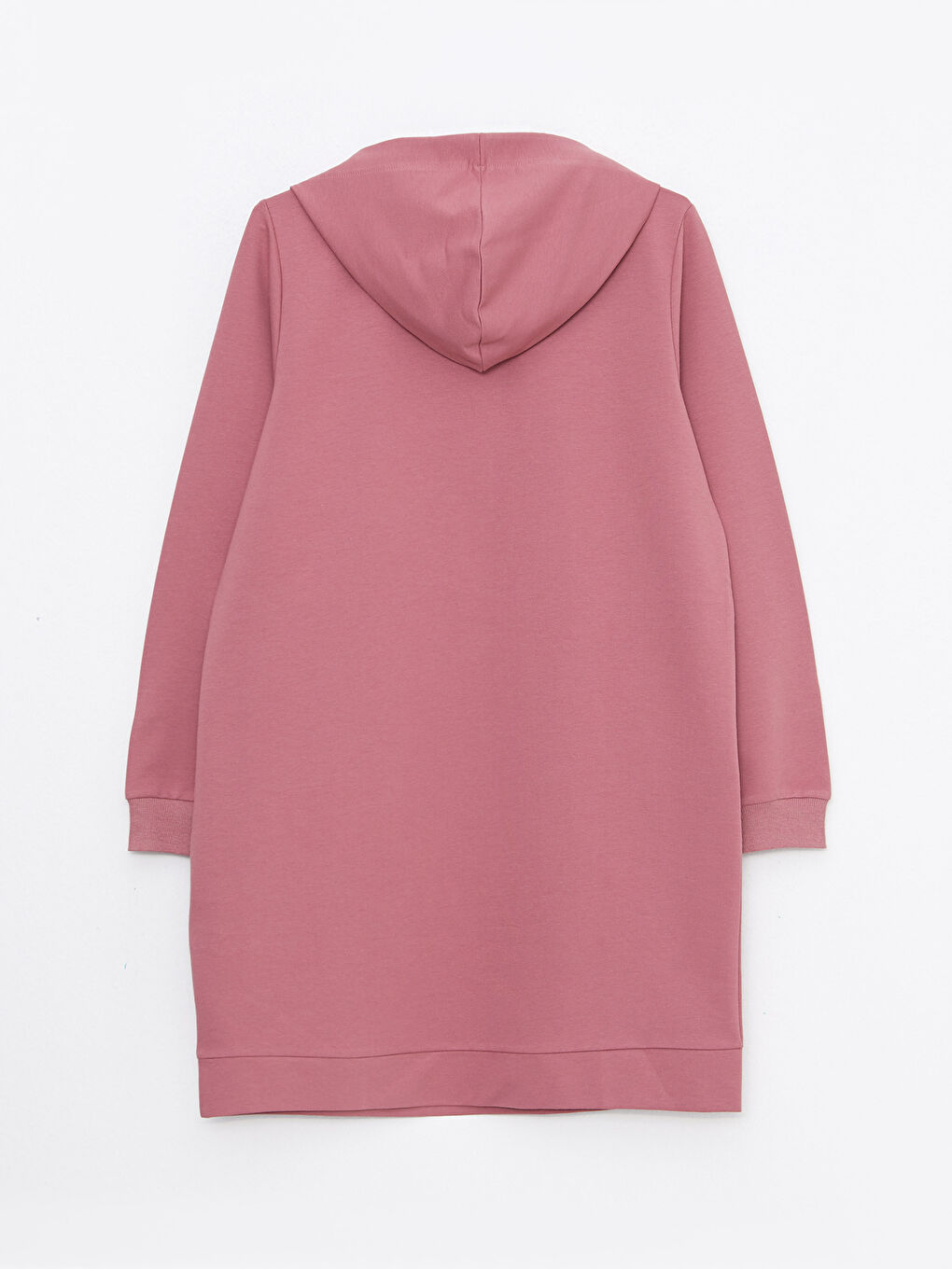 LCW Modest Mat Pembe Kapüşonlu Baskılı Uzun Kollu Kadın Sweatshirt Tunik - 6