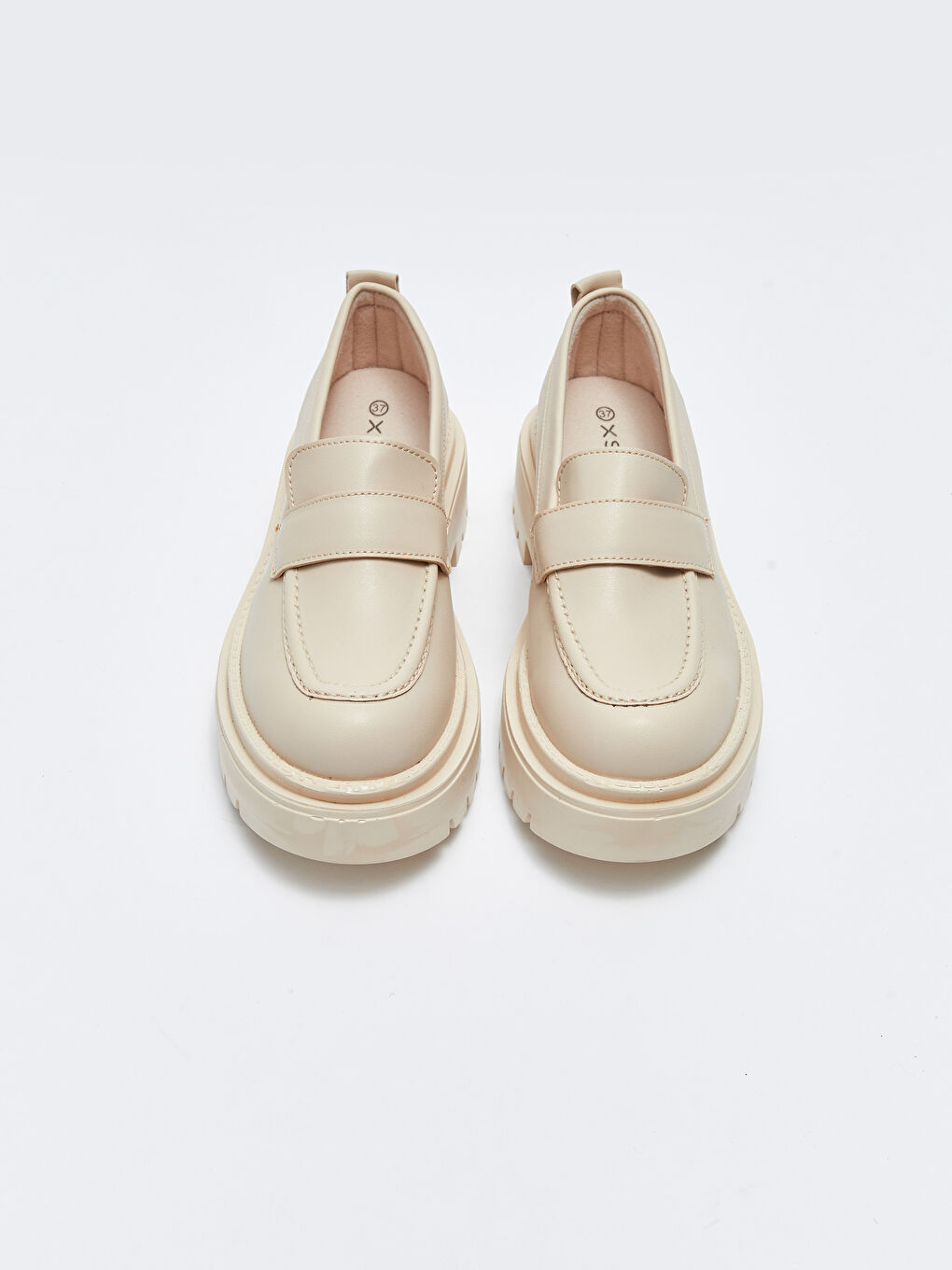 Leather Look Thick Sole Women's Classic Shoes-2