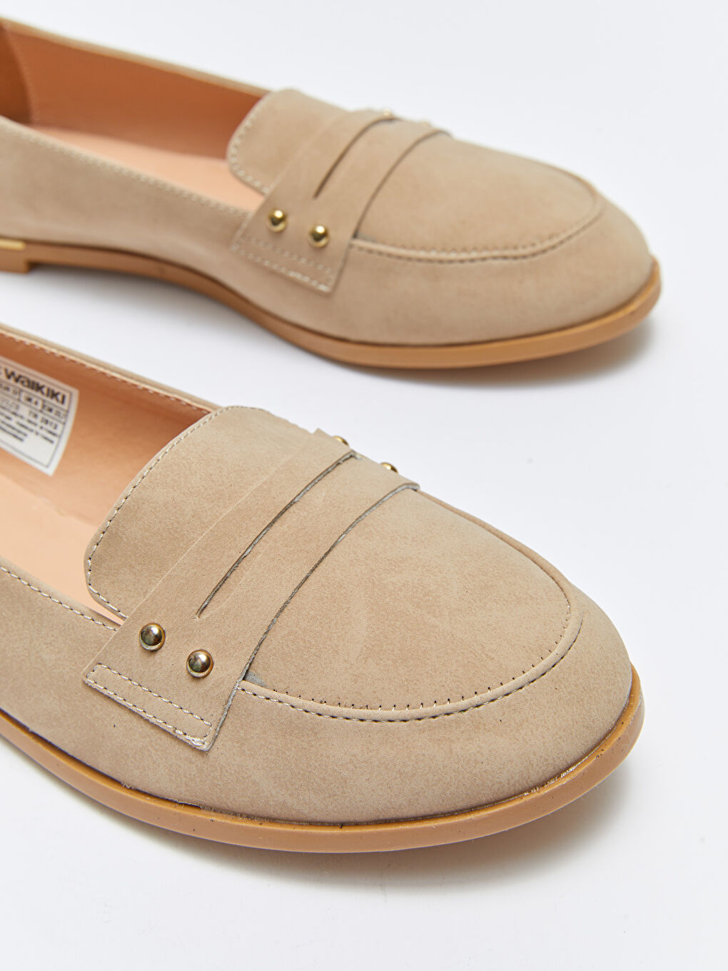 Kahverengi Süet Görünümlü Kadın Babet-2