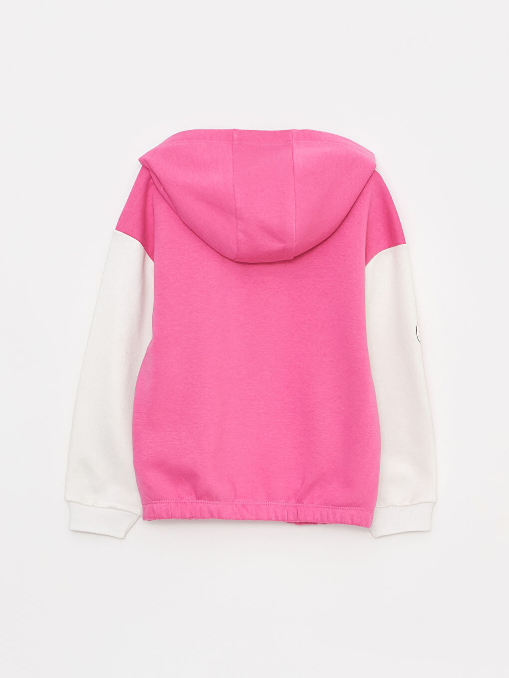 Pembe Kapüşonlu Baskılı Uzun Kollu Kız Çocuk Sweatshirt ve Eşofman Altı-2