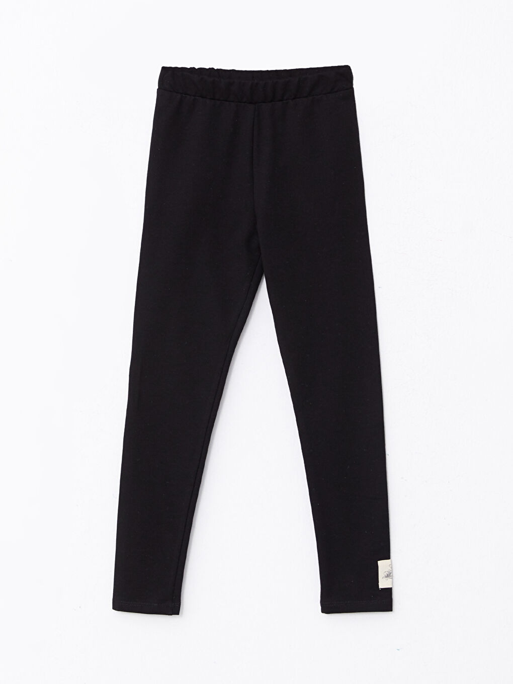 Leggings longs en coton basique à taille élastique pour fille