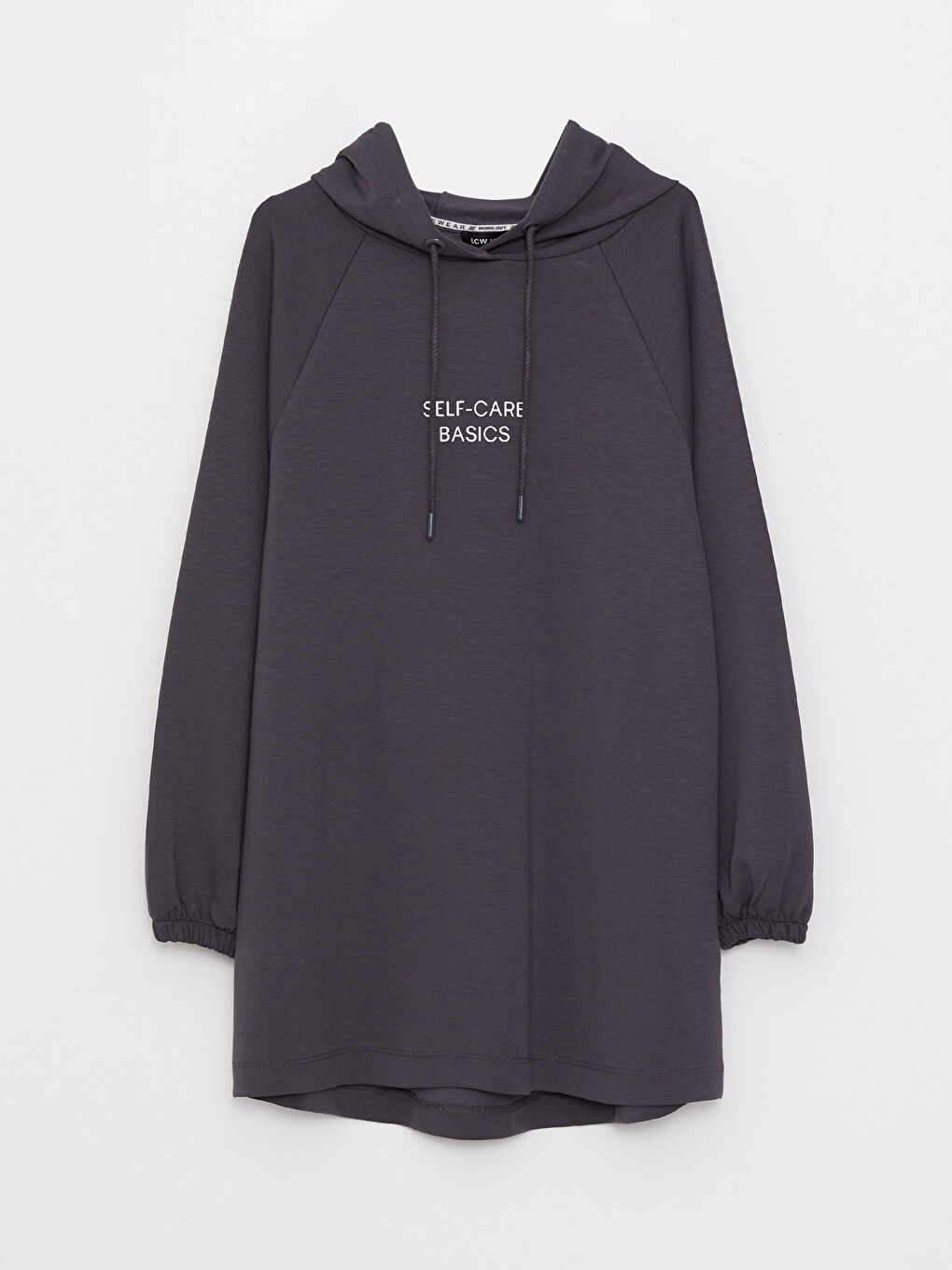 LCW Modest Hooded Printed Long Sleeve Oversize Women's Tunic -W2DJ58Z8-SMY