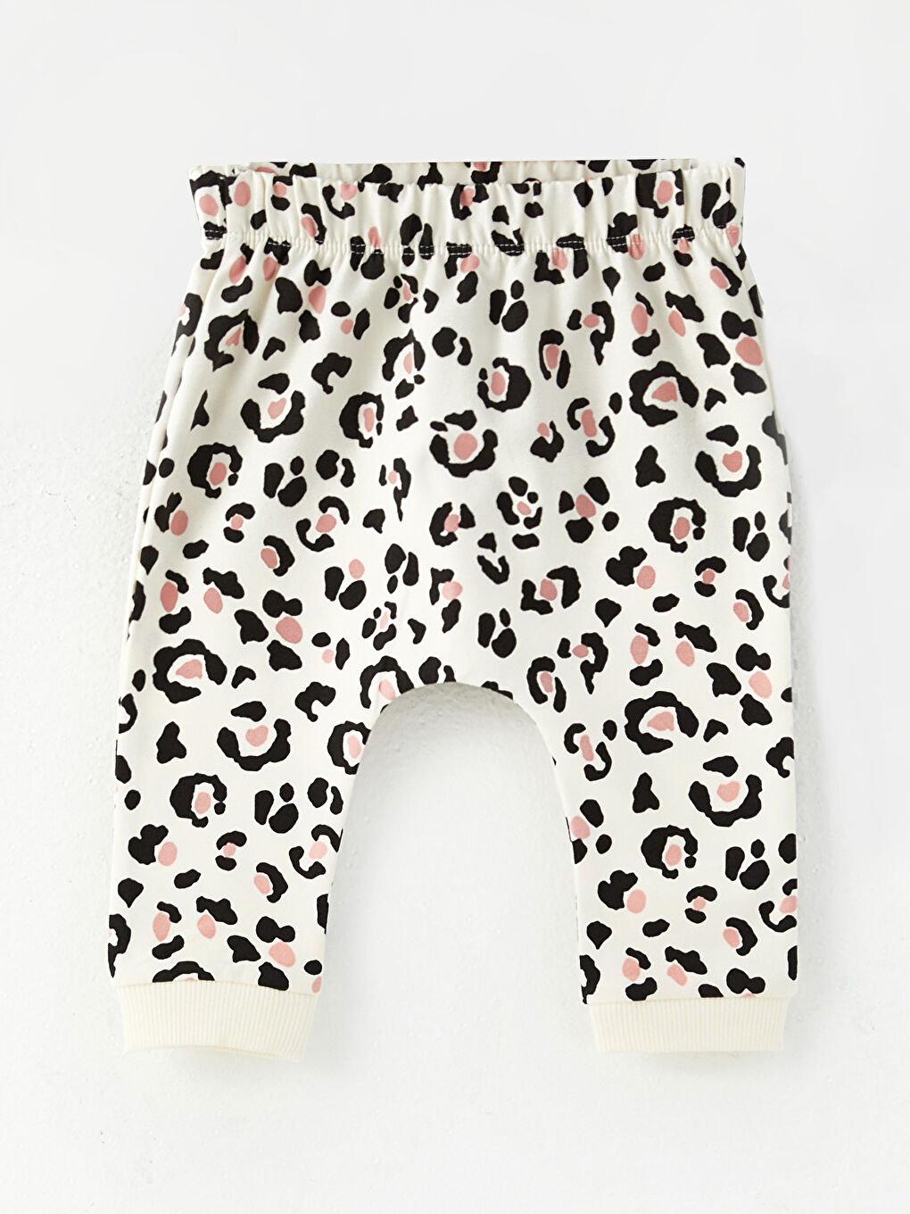 سويت شيرت بياقة دائرية وكم طويل مطبوع مع بنطلون - طقم ٢ قطع لبنات رضع-2