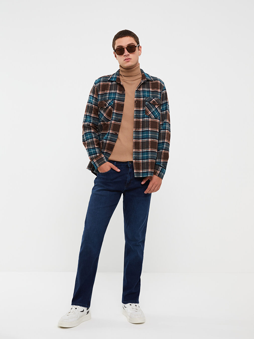 Lacivert Regular Fit Erkek Jean Pantolon-1