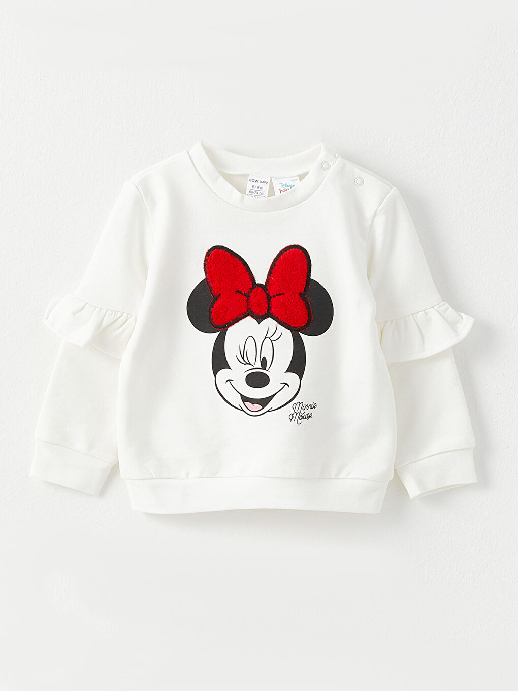 Crew Neck Minnie Mouse Printed Long Sleeve Baby Girl Sweatshirt and Leggings Set 2 Pack-1