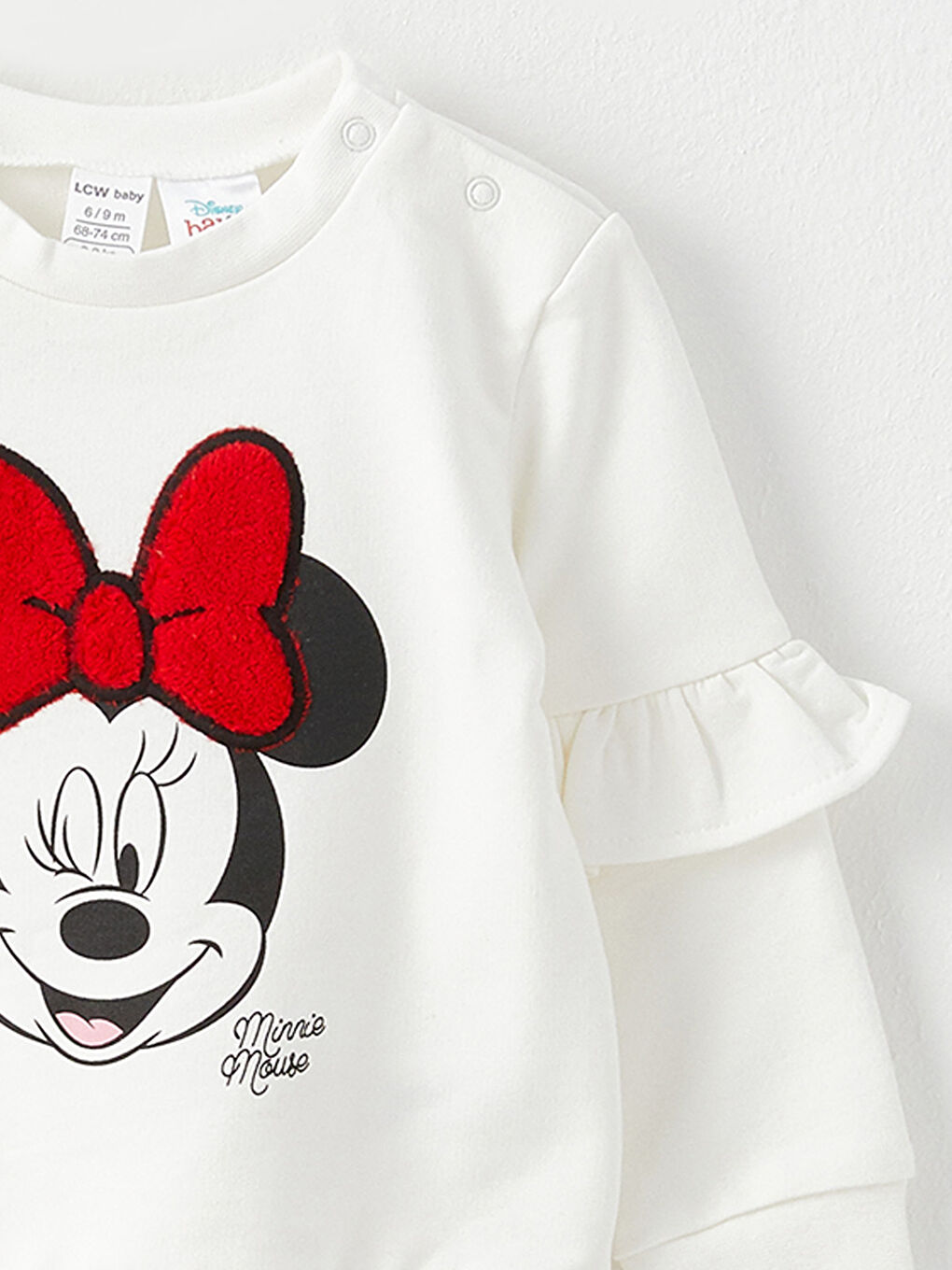 Crew Neck Minnie Mouse Printed Long Sleeve Baby Girl Sweatshirt and Leggings Set 2 Pack-3