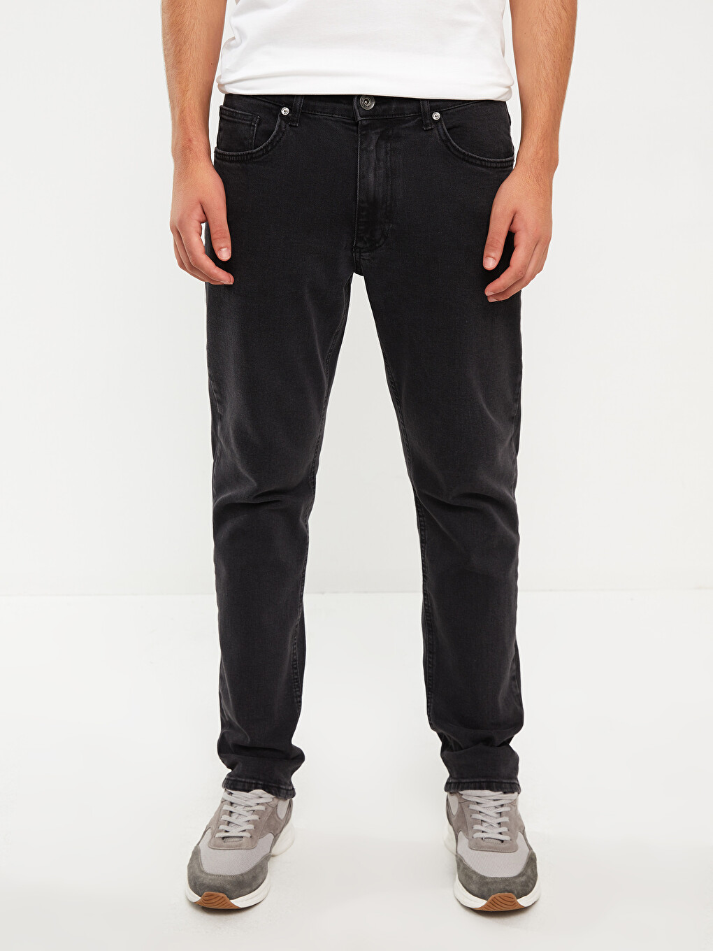 Antrasit Regular Fit Erkek Jean Pantolon-2