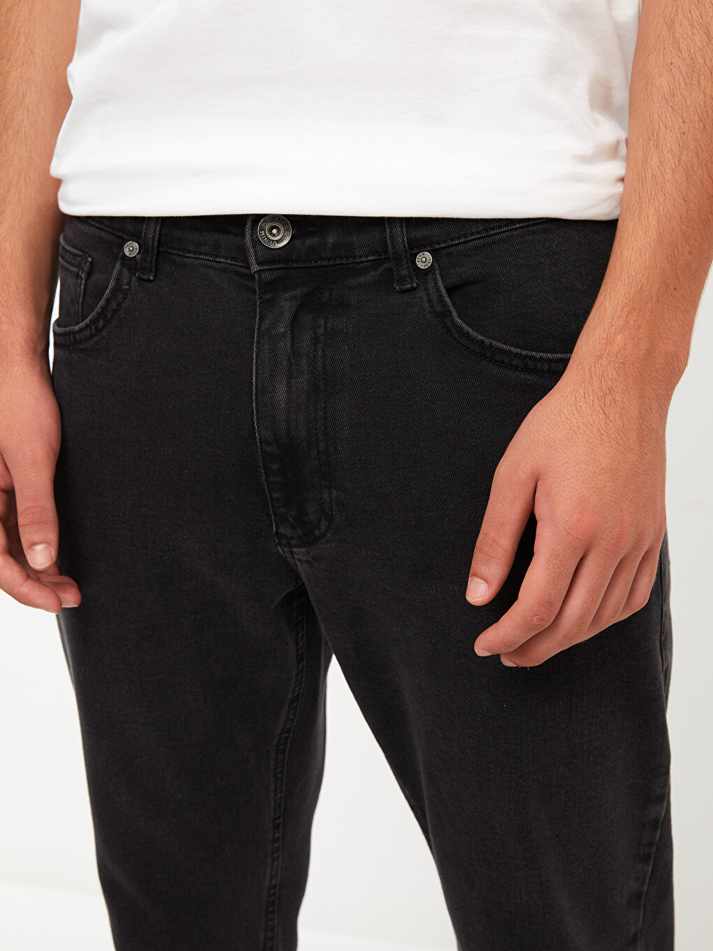 Antrasit Regular Fit Erkek Jean Pantolon-4