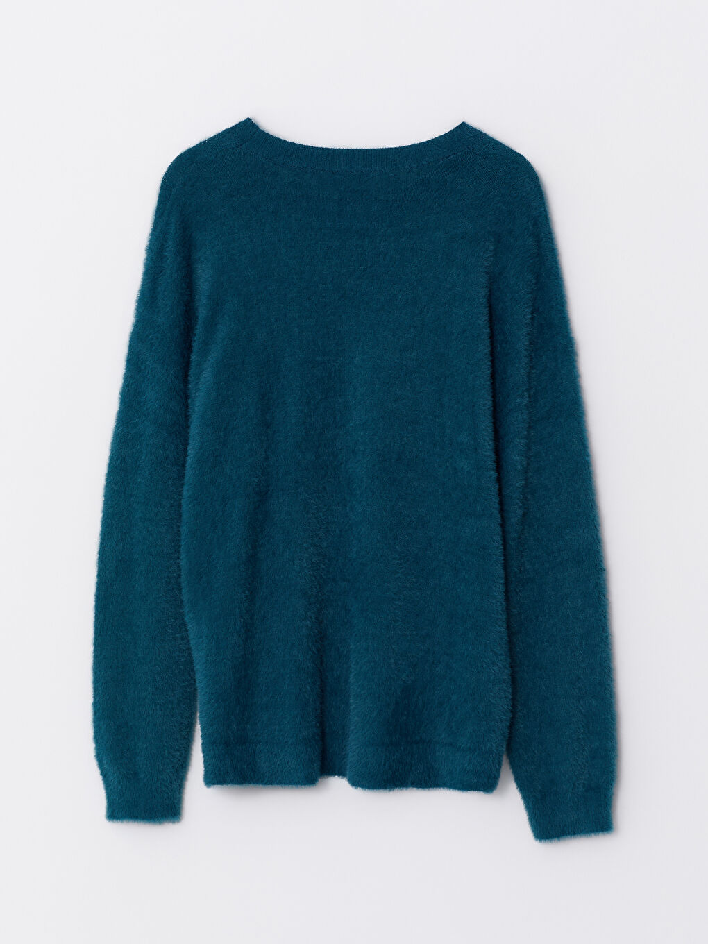 Crew Neck Plain Long Sleeve Women's Knitwear Sweater-6