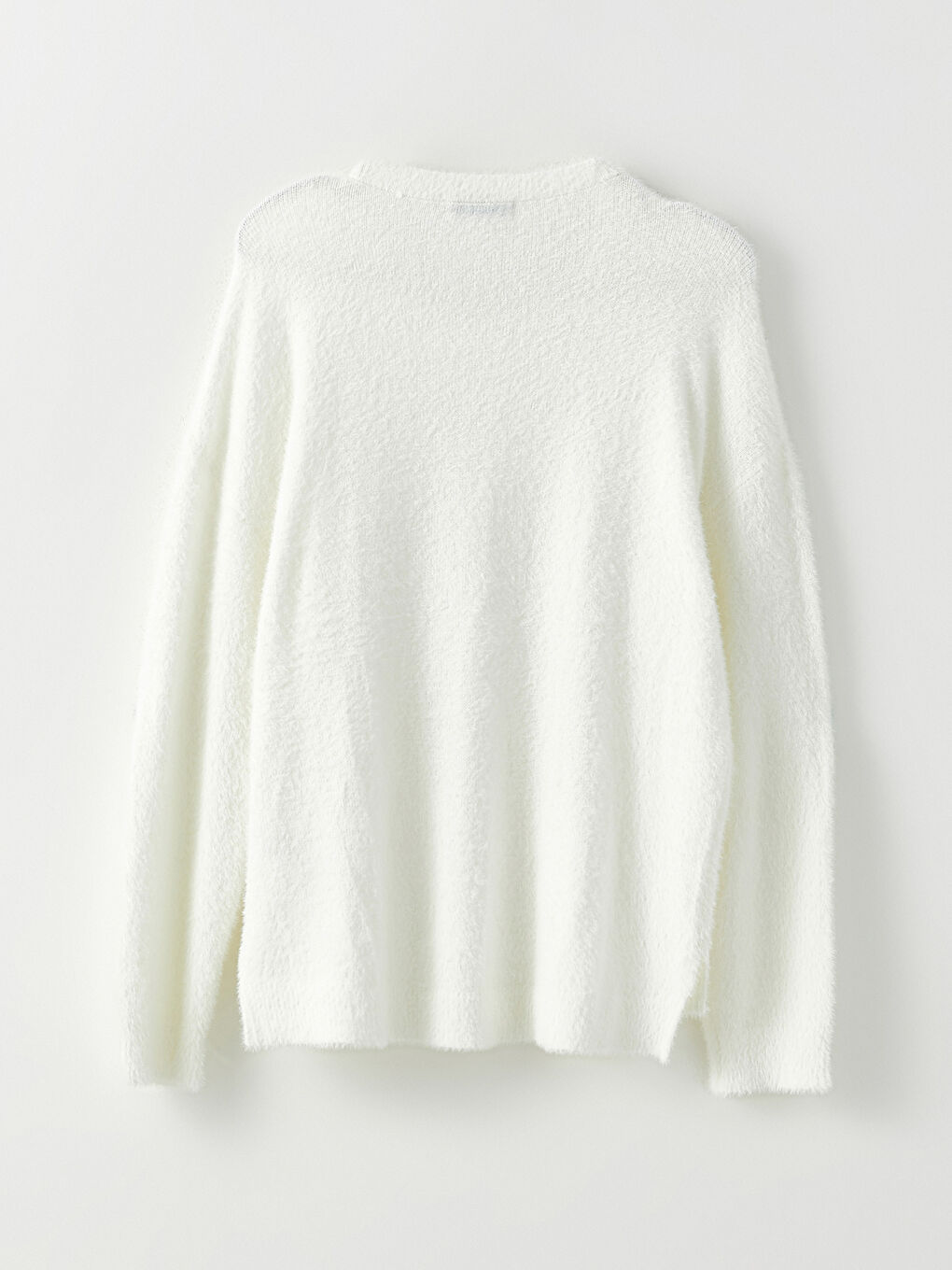Crew Neck Plain Long Sleeve Women's Knitwear Sweater-5