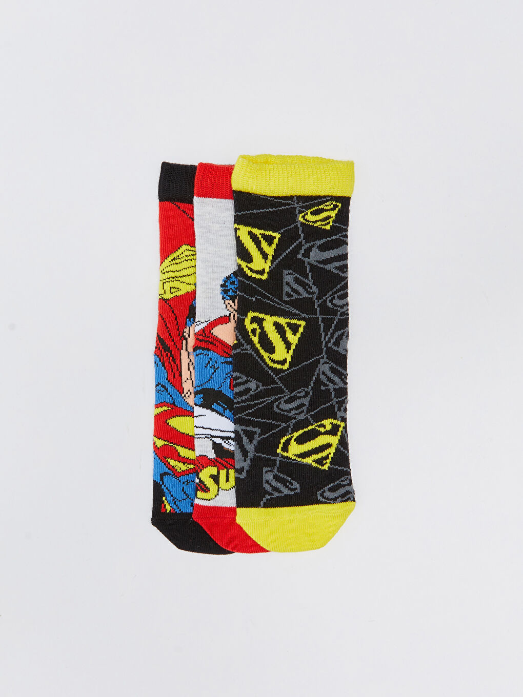 LCW Kids Superman Patterned Boys Socks 3 Pack -W2DK52Z4-K00