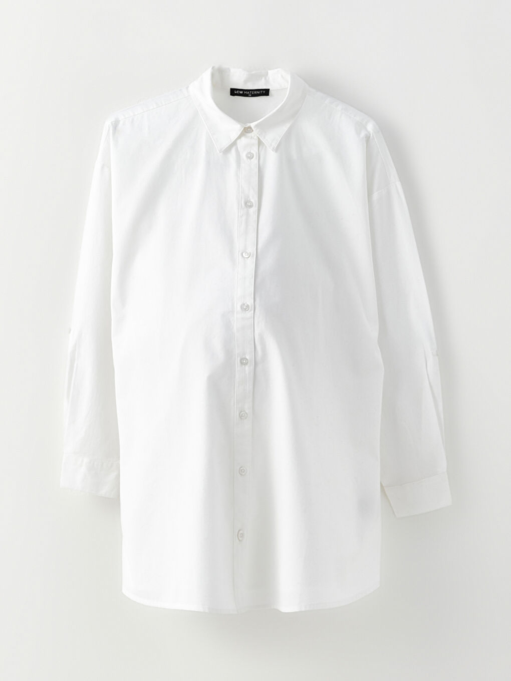 LCWAIKIKI Maternity Buttoned Regular Long Sleeve Poplin Maternity Shirt -W2DK60Z8-E5X