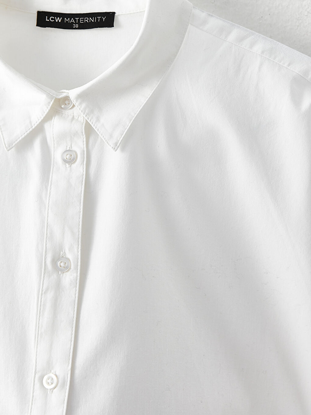 LCWAIKIKI Maternity Buttoned Regular Long Sleeve Poplin Maternity Shirt -W2DK60Z8-E5X