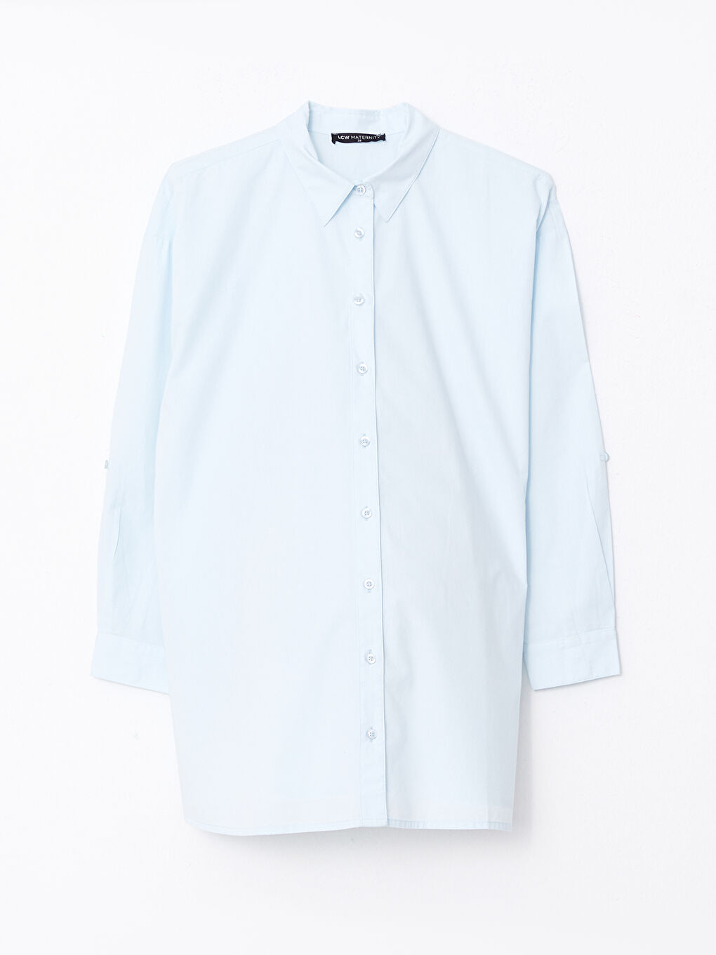 LCWAIKIKI Maternity Buttoned Regular Long Sleeve Poplin Maternity Shirt -W2DK60Z8-PPZ