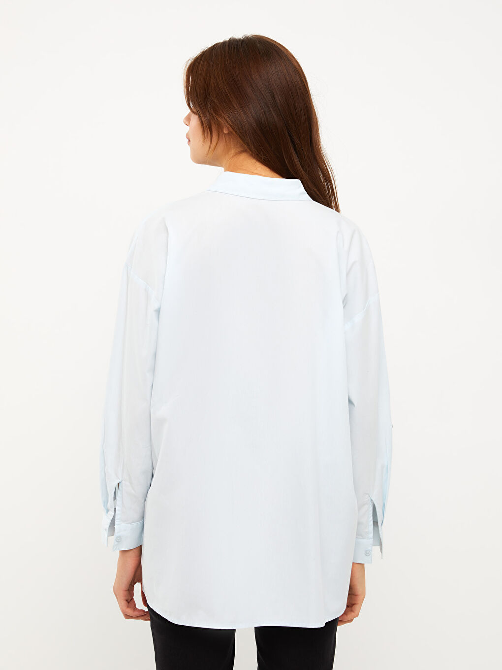 LCWAIKIKI Maternity Buttoned Regular Long Sleeve Poplin Maternity Shirt -W2DK60Z8-PPZ