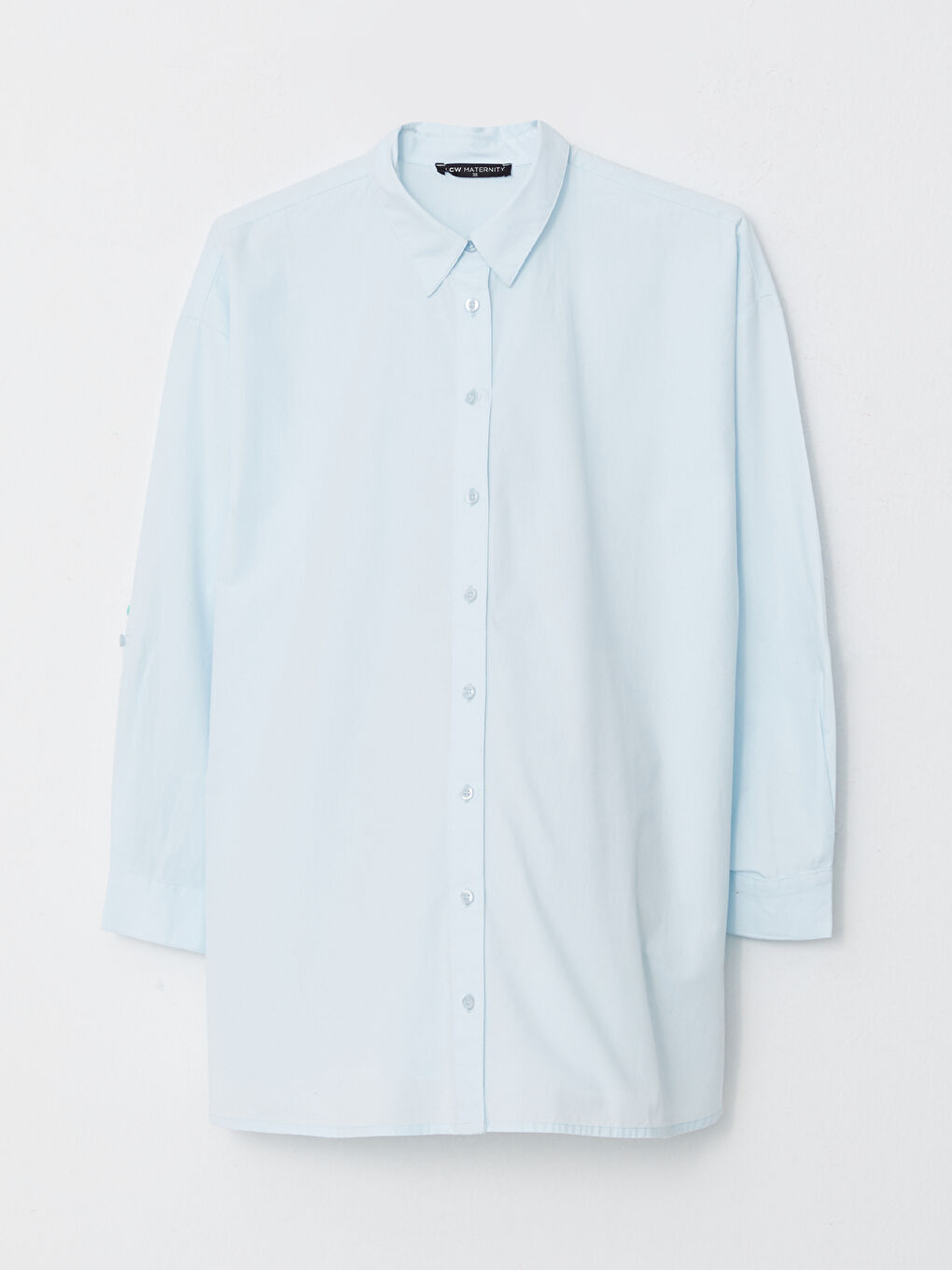 LCWAIKIKI Maternity Buttoned Regular Long Sleeve Poplin Maternity Shirt -W2DK60Z8-PPZ