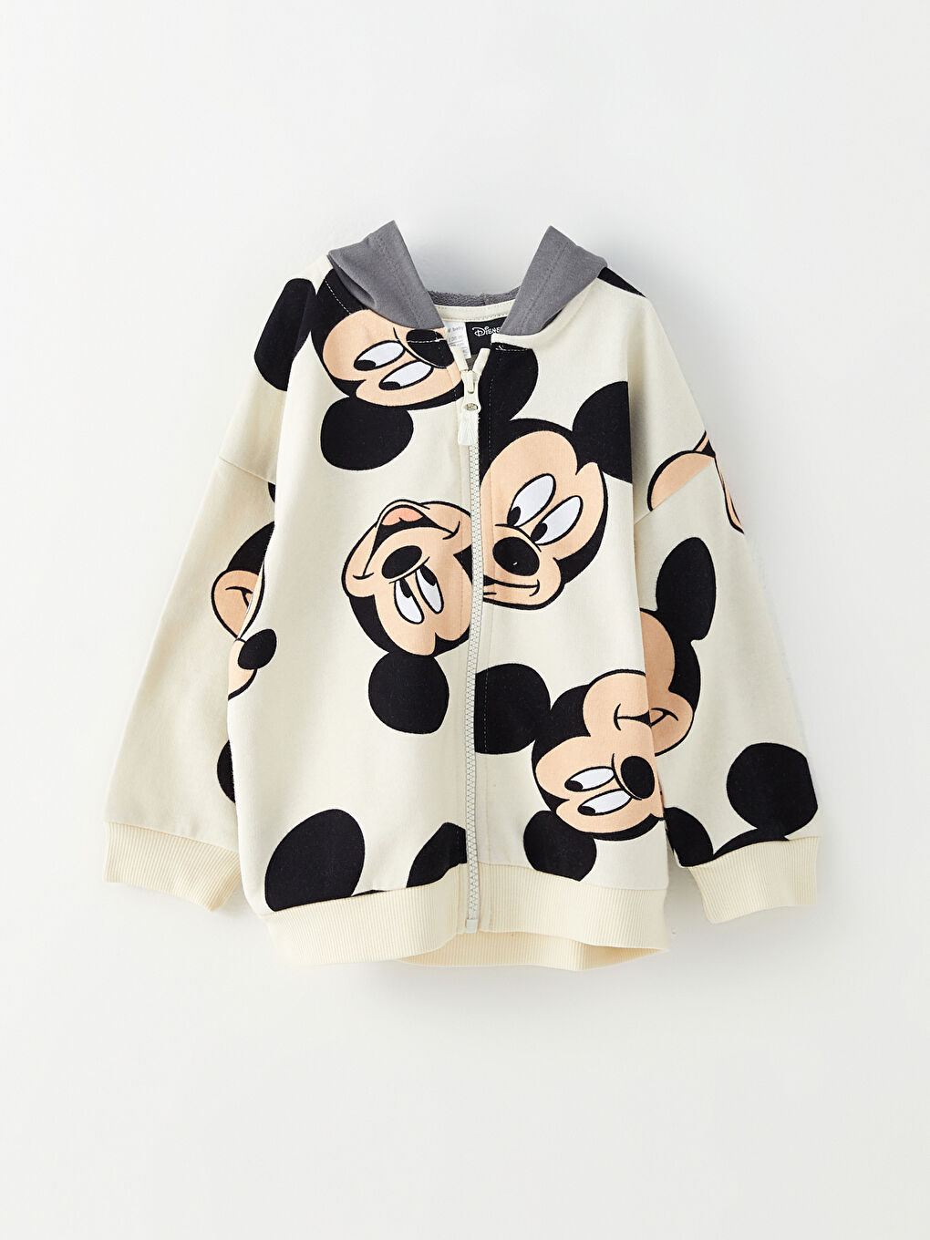 LCW baby Hooded Long Sleeve Mickey Mouse Printed Baby Boys' Zip-Up Sweatshirt -W2DK79Z1-LRA