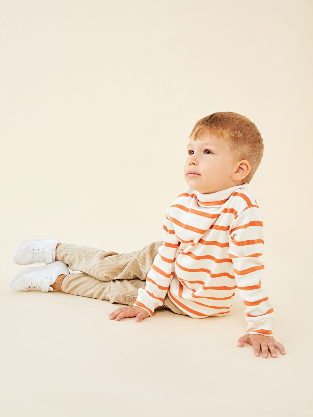 T-shirt Bébé Garçon à Rayures Manches Longues Col Roulé-3