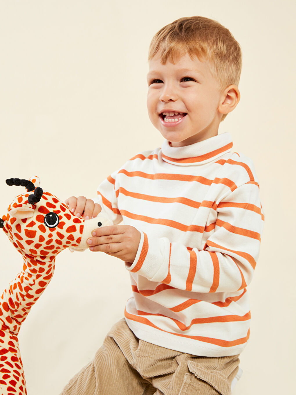 T-shirt Bébé Garçon à Rayures Manches Longues Col Roulé-4