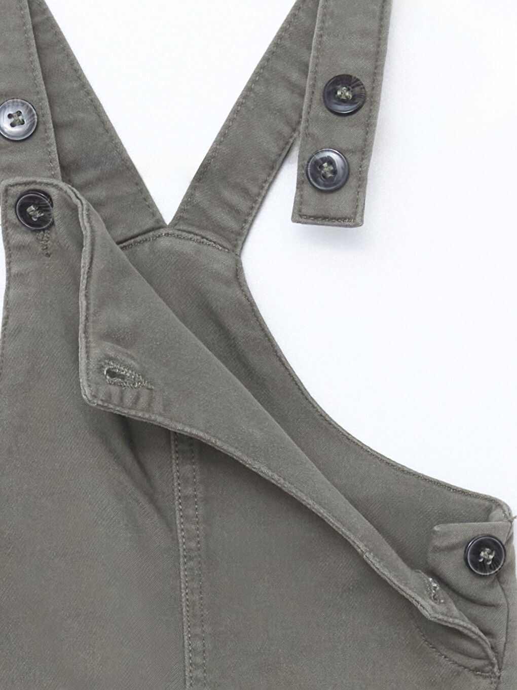 Boy GREEN Denim Dungarees -W2DL24Z1-S3L