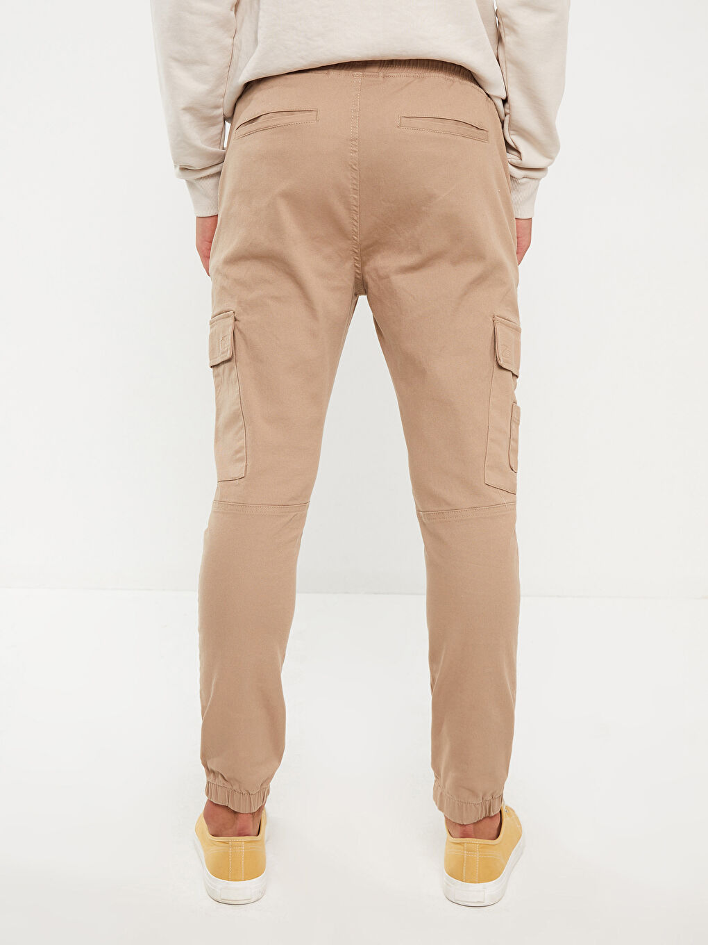 XSIDE Bej Slim Fit Gabardin Erkek Kargo Pantolon - 6