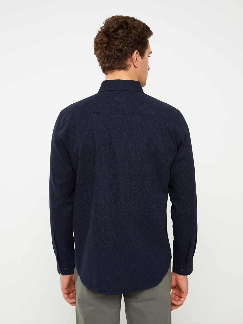 Regular Fit Long Sleeve Patterned Men's Shirt-4