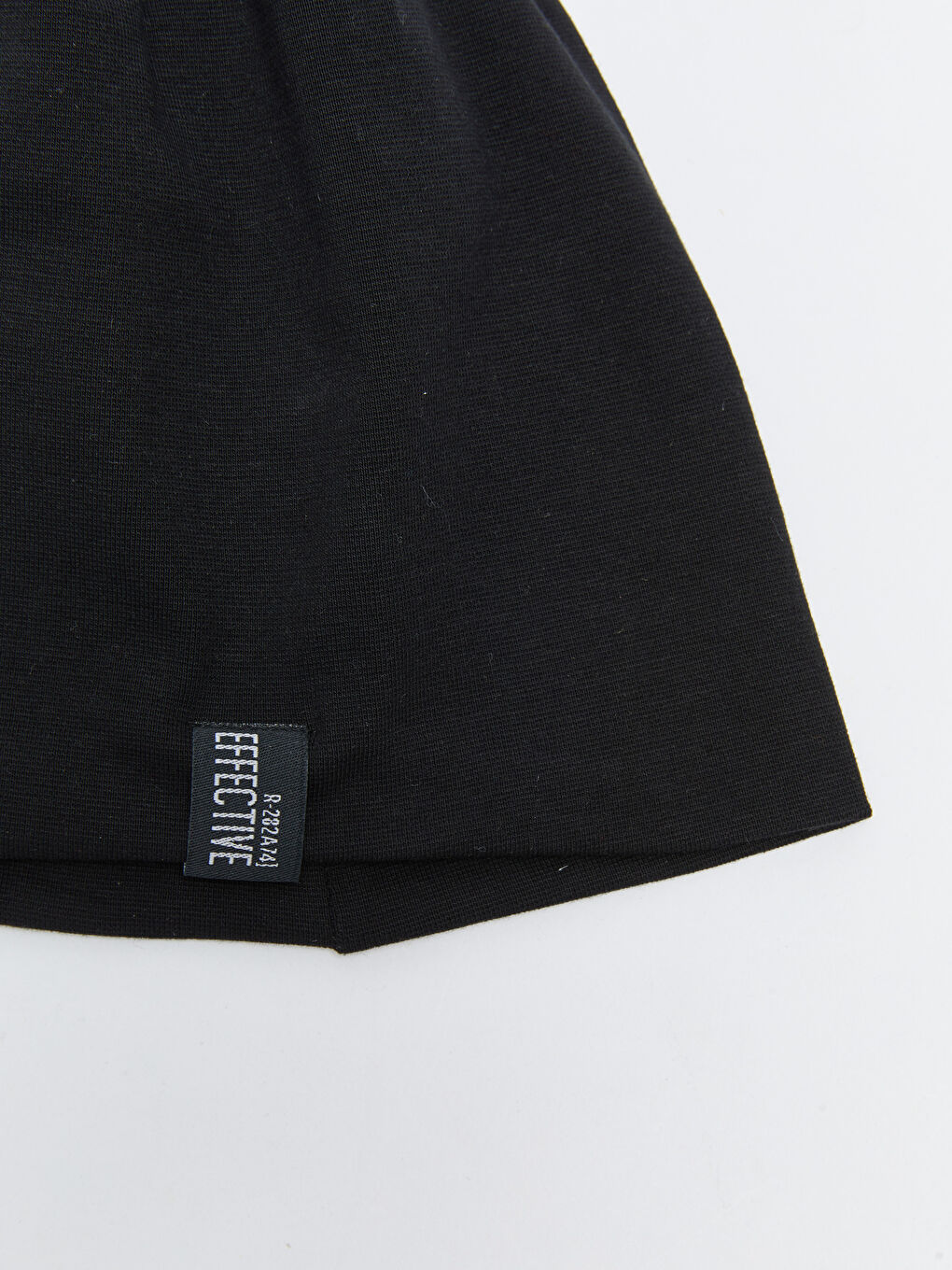 Siyah Etiket Baskılı Erkek Triko Bere-2