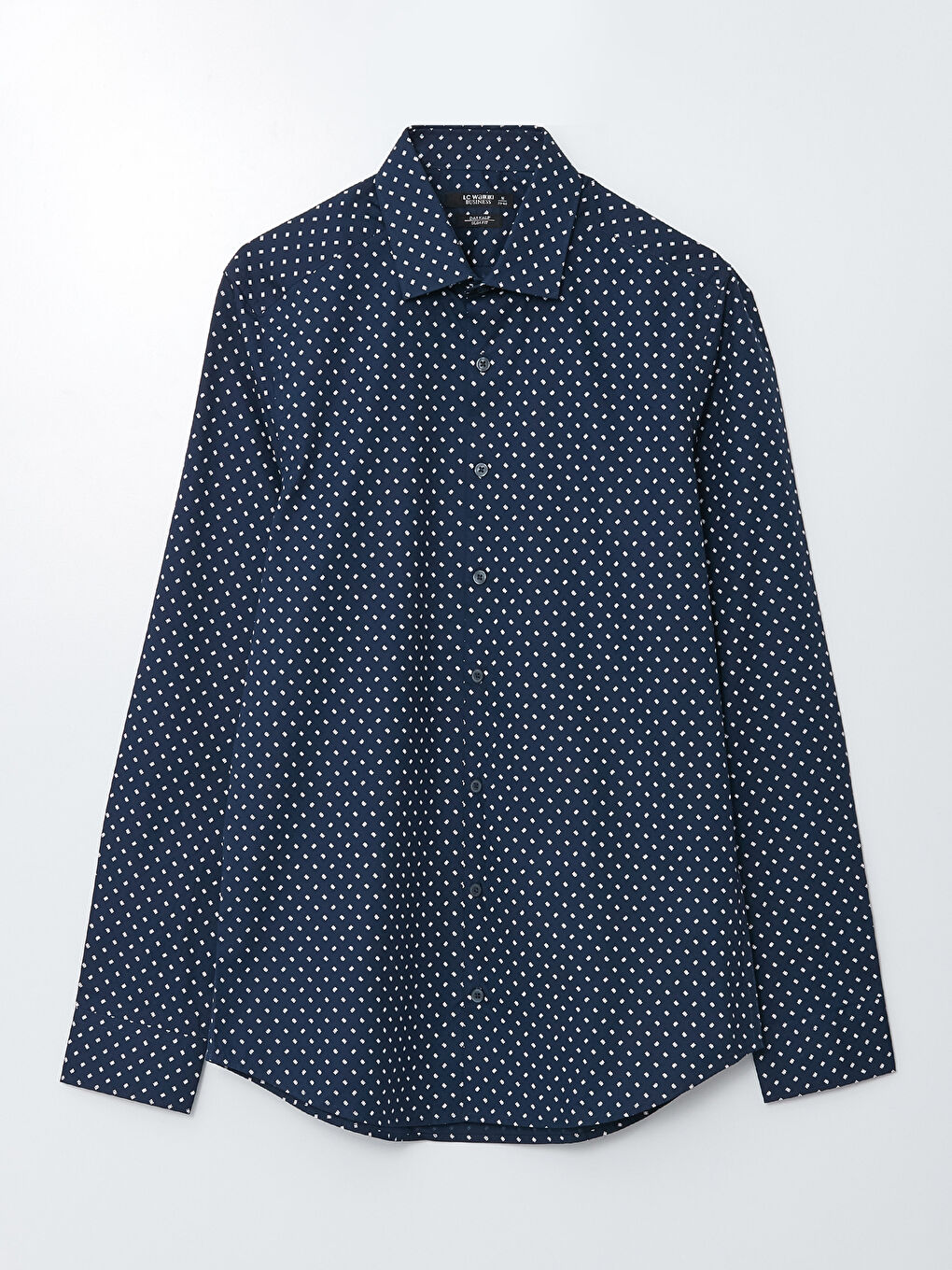 Slim Fit Long Sleeve Patterned Dobby Fabric Men's Shirt-5