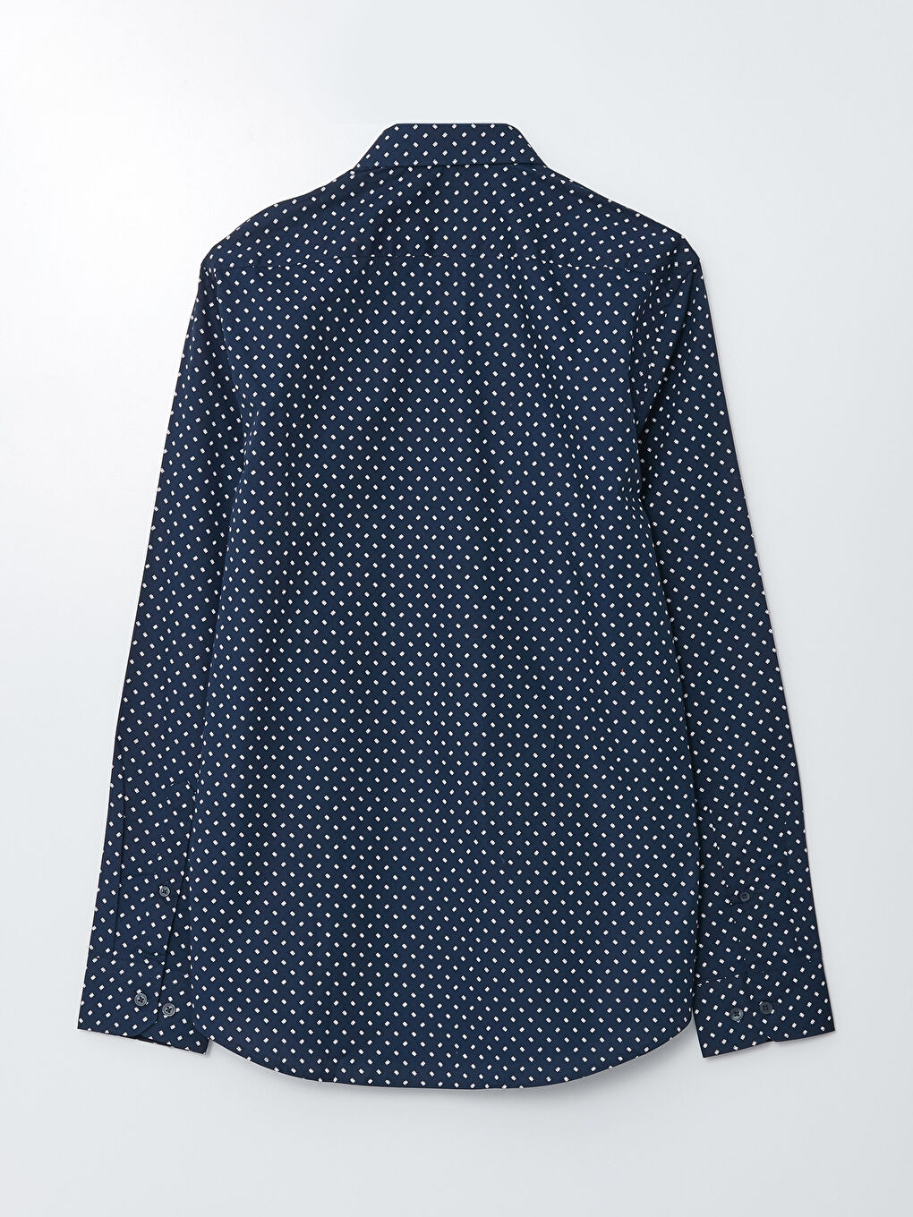 Slim Fit Long Sleeve Patterned Dobby Fabric Men's Shirt-6