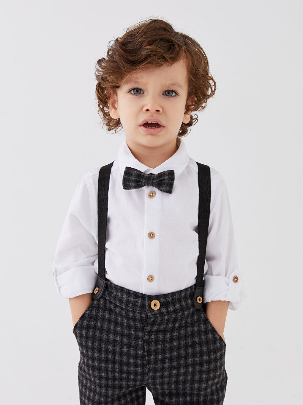 Set Bebeluși Băieți Cămașă Guler Mânecă Lungă Pachet de 4-2