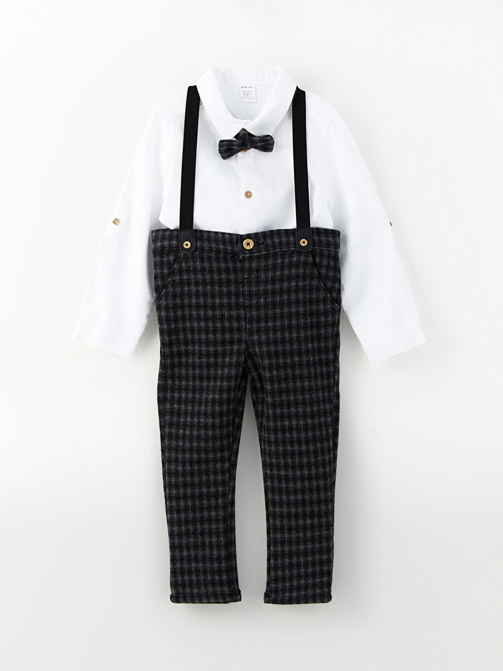 Set Bebeluși Băieți Cămașă Guler Mânecă Lungă Pachet de 4-3