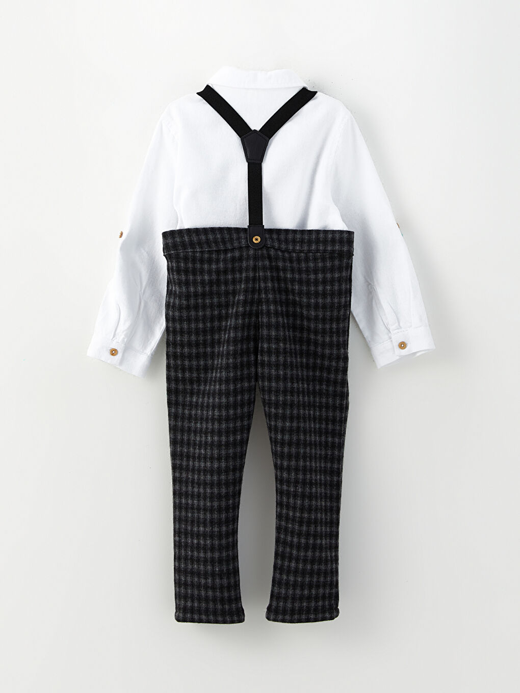 Set Bebeluși Băieți Cămașă Guler Mânecă Lungă Pachet de 4-4