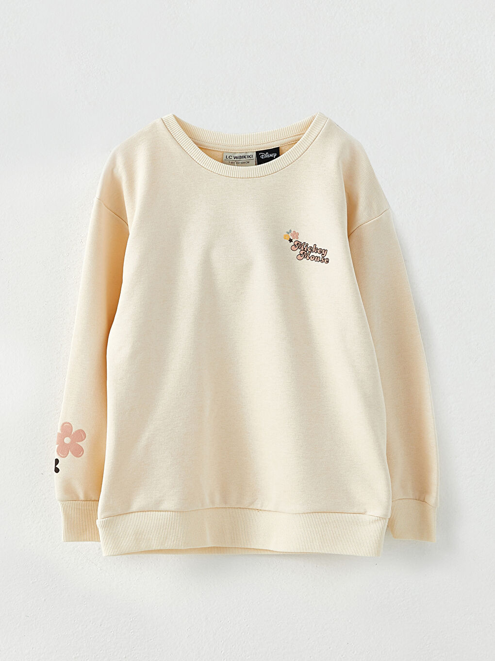 Crew Neck Mickey Mouse Printed Long Sleeve Girls' Sweatshirt Mother Daughter Combination