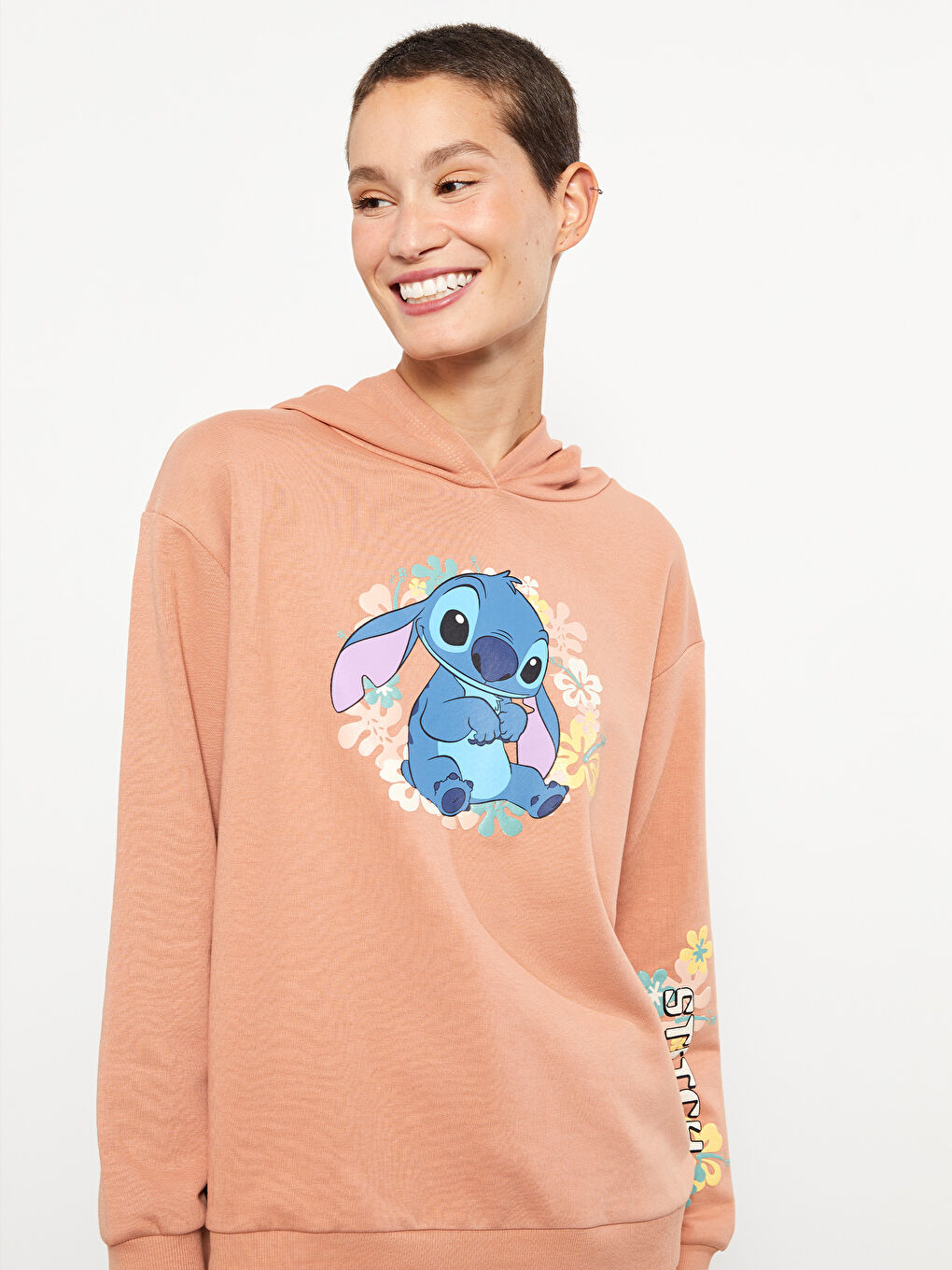 ليلو وستيتش مطبوع كم طويل سويت شيرت للسيدات طقم أم وابنتها