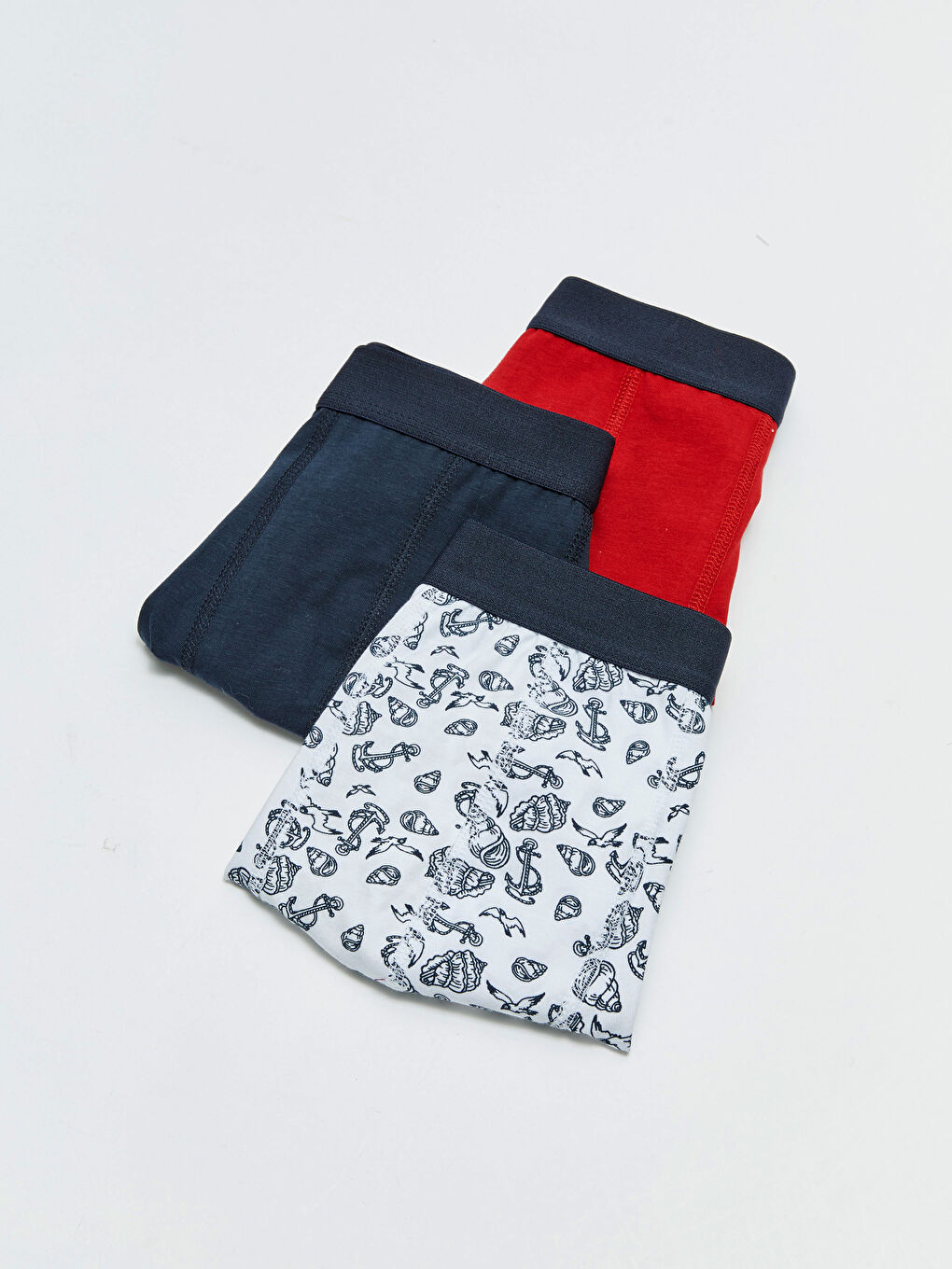 Beyaz Standart Kalıp Pamuklu Esnek Erkek Boxer 3'lü-1