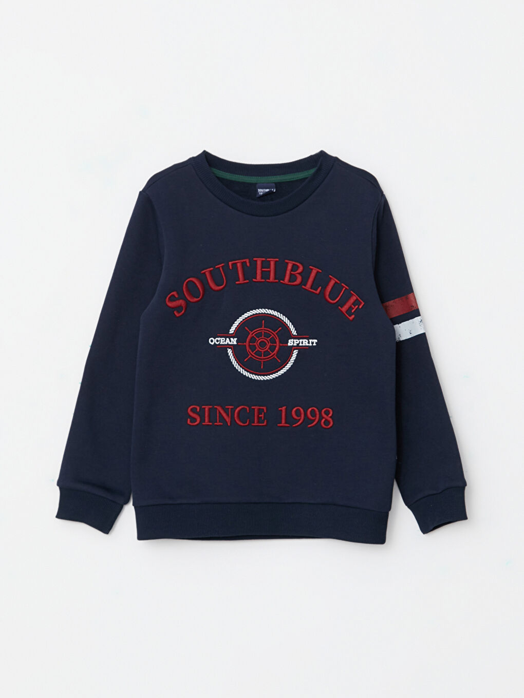 SOUTHBLUE Lacivert Bisiklet Yaka Nakışlı Uzun Kollu Erkek Çocuk Sweatshirt - 4