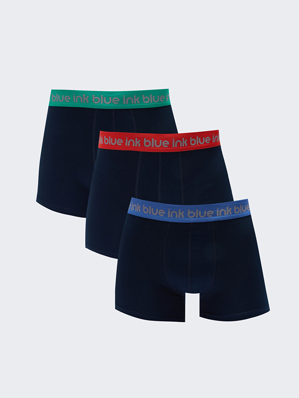 Lacivert Standart Kalıp Pamuklu Esnek Erkek Boxer 3'lü