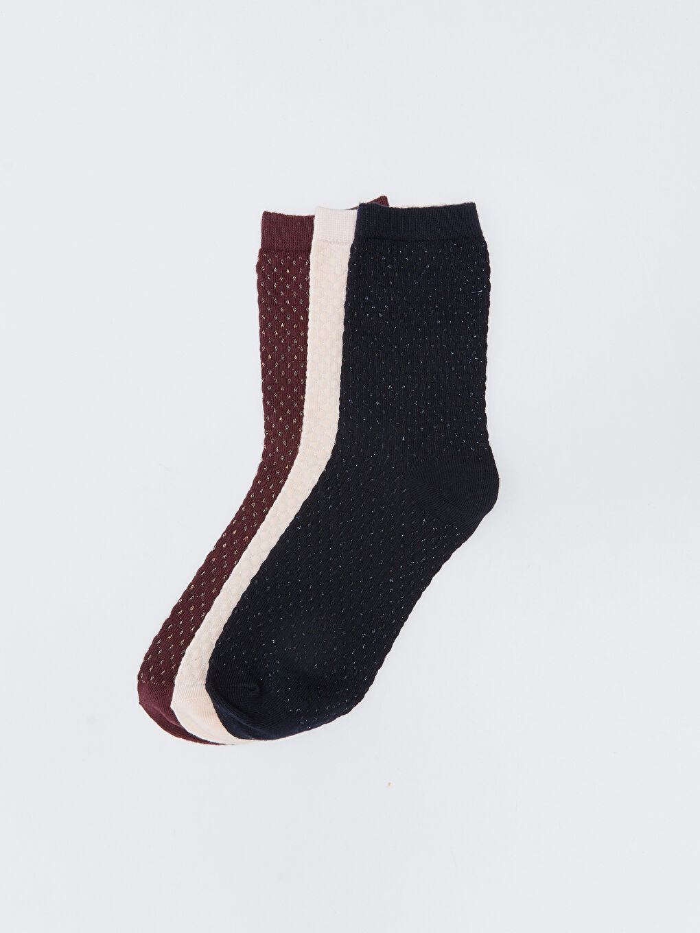 جوارب الكاحل منقوشة للسيدات - عبوة من ٣ قطع