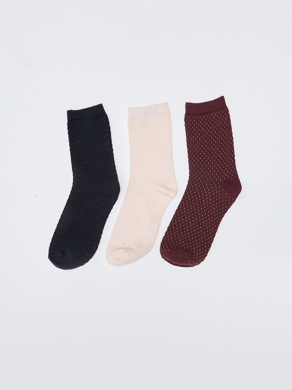 جوارب الكاحل منقوشة للسيدات - عبوة من ٣ قطع-1